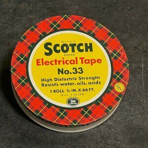 Vintage Scotch Electrical Tape Tin No. 33 - Tin Only, No Tape
